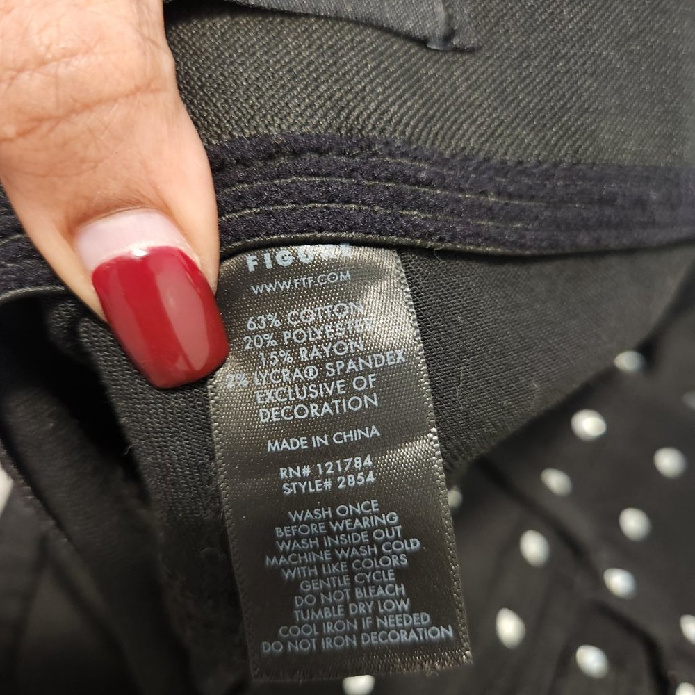 High Rise Rhinestone Jeans - Picture 9 of 10